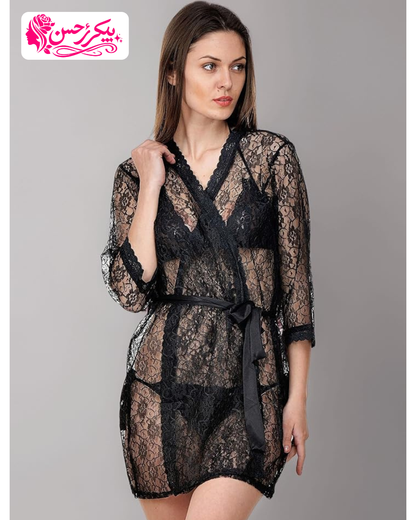 Midnight Grace 3-Piece Lace Set
