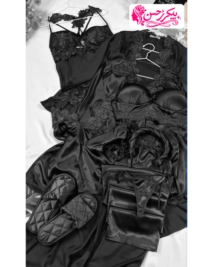 Blissful Nights 8-Piece Luxe Silk Sleep Set